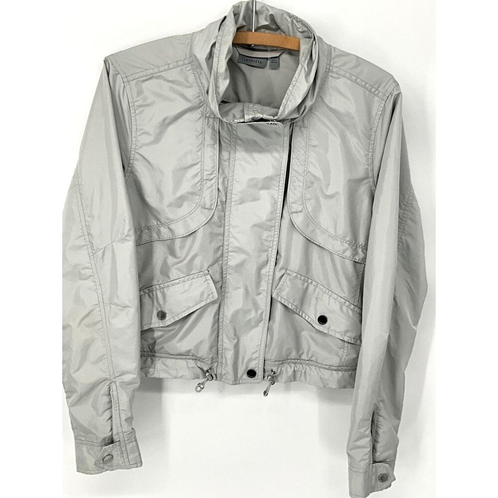 Athleta Womens‎ Jacket Size S Silver Polyester & Spandex